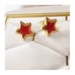 mineli küpe, mineli yıldız küpe, gümüş küpe,