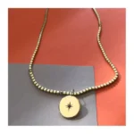 gümüş kutup yıldızı north star kolye küp zincir