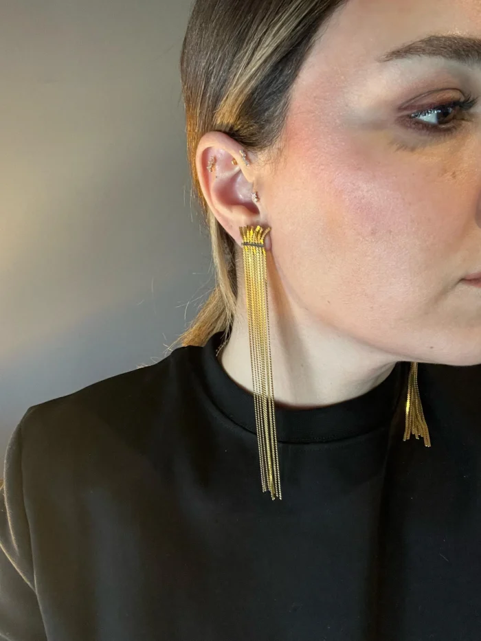 uzun zincir küpe moda modern tarz tasarım el yapımı 925 ayar gümüş sipariş ver hepsi