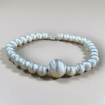 Balloon Baby Çizgili İri Top Süzme Bold Kolye Çeşitleri 925 Ayar Gümüş El Yapımı Trend Moda