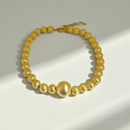 Balloon Baby Çizgili İri Top Süzme Bold Kolye Modelleri 925 Ayar Gümüş El Yapımı Kişiye Özel Tasarım