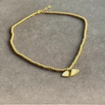 El İşi Top Zincirli Göz Kolye Minimal Modern Takı