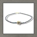 Atelier Yasemin Tasarımı Modern Siyah Renk Geçişli İnci Kolye, 925 Ayar Gümüş