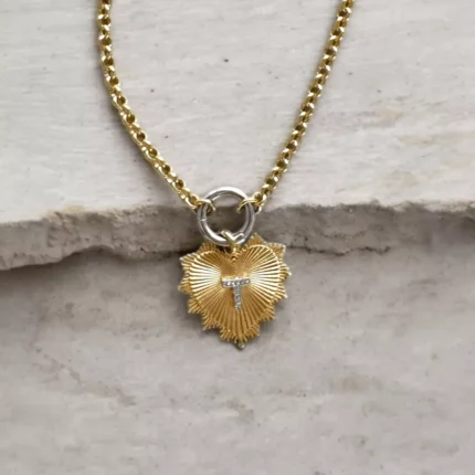 Kişiye Özel Işın Kalp Kolye, El Yapımı 925 Ayar Gümüş