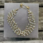 Kum İncisi Asansörlü Kilit Ayarlanabilir Gümüş Mikron Kaplama El Yapımı Bileklik