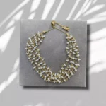 Kum İncisi Çoklu Zincir El Yapımı Gümüş Bileklik