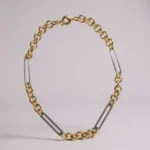 Dikdörtgen Taş Detaylı Taşlı Mixed Halka Zincir