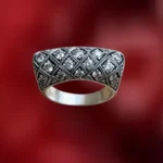 Kafes Desen Bombe Yüzük - Görsel 4